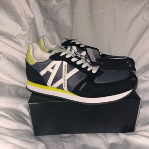 BRAND NEW Armani Exchange Black Grey and Green shoe